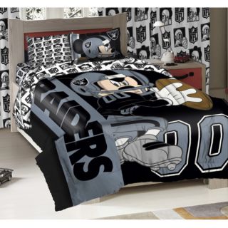 Northwest Company Raiders NFL Mickey Mouse 3 piece Twin Comforter Set