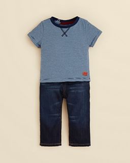 7 For All Mankind Infant Boys' Striped Tee and Skinny Jeans Set   Sizes 12 24 Months