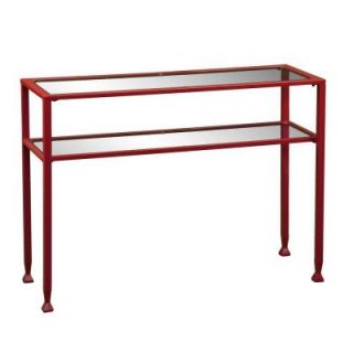 Southern Enterprises Metal/Glass Red Console Table HD864778