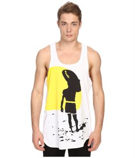 DSQUARED2 Trapezio Fit Printed Tank Top White