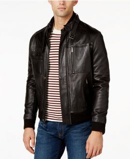 Boston Harbour Leather Bomber Jacket   Coats & Jackets   Men