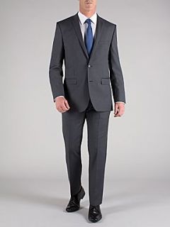 Grey blue striped suit Grey