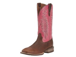 Ariat Western Boots Mens Big Loop Square Toe 14 D Brown Pink 10015263