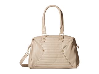 Steve Madden Bavena Quilted Lamby/Distressed Satchel Cream
