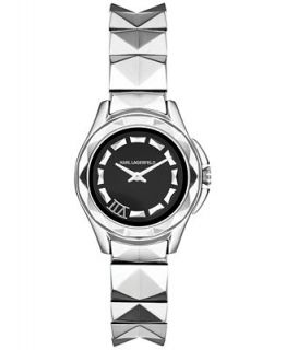 Karl Lagerfeld Unisex Karl 7 Stainless Steel Studded Bracelet Watch