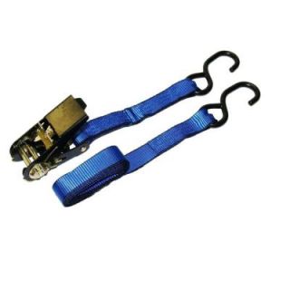 EVEREST 1 in. x 6 ft. Ratchet Tie Down Strap with 900 lbs. S Hook S1001