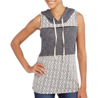 Miss Chievous Juniors French Terry Vest with Crochet Overlay