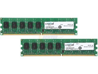 Crucial 4GB (2 x 2GB) 240 Pin DDR2 SDRAM ECC Unbuffered DDR2 800 (PC2 6400) Upgrade for the ASUS P5MT M Motherboard Model CT2KIT25672AA80EA