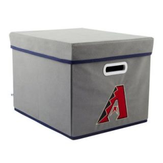 MyOwnersBox MLB STACKITS Arizona Diamondbacks 10 in. x 12 in. x 15 in. Stackable Grey Fabric Storage Cube 12200ARZ