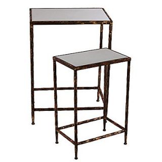 Woodland Imports Modern and Fashionable 2 Piece End Table Set
