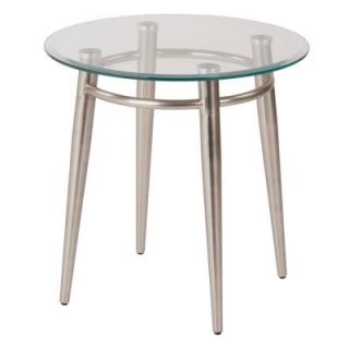 Ave Six Brooklyn Round Clear Tempered Glass End Table MG0920R NB