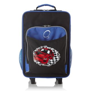 Obersee Kids Racecar 16 inch Rolling Carry On Cooler Upright