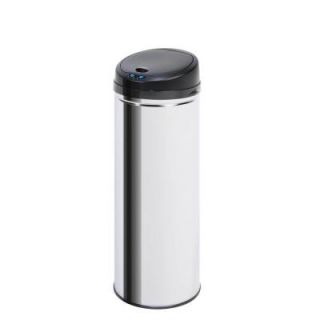 Honey Can Do 9.8 Gal. Stainless Steel Round Motion Sensing Touchless Trash Can TRS 01200