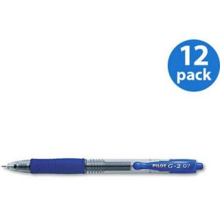 Pilot G2 Retractable Gel Ink Roller Ball Pen, Fine Point, 12 count