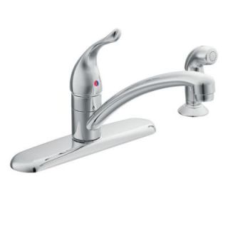 MOEN Chateau Single Handle Standard Kitchen Faucet with Side Sprayer in Chrome 7430