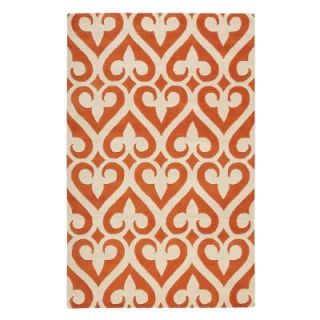 Home Decorators Collection Spades Poppy and Cream 2 ft. 3 in. x 3 ft. 9 in. Area Rug 1324000170