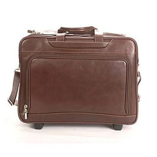 Tony Perotti Green Torino Leather Laptop Briefcase; Brown