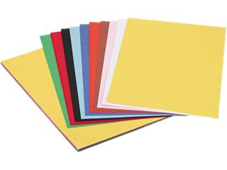 Pacon P6512 Peacock Sulphite Construction Paper, 76 lbs., 12 x 18, Assorted, 50 Sheets/Pack