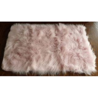 Home Dynamix Silky Sheepskin Fur Rug, Pink