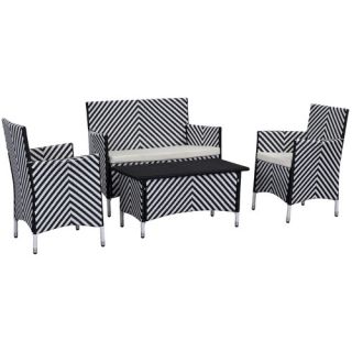 Figueroa Outdoor 4 Piece Deep Seating Group with Cushions by Brayden