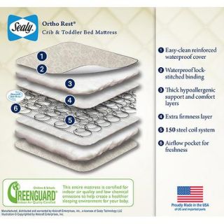Sealy Baby Ortho Rest Crib and Toddler Mattress