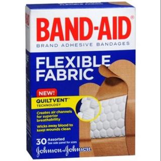 BAND AID Bandages Flexible Fabric Assorted Sizes 30 Each (Pack of 3)