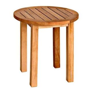Round 21" High Teak Outdoor End Table