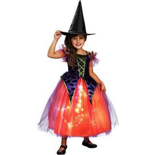 Purple/Orange Lite up Witch Child Halloween Costume