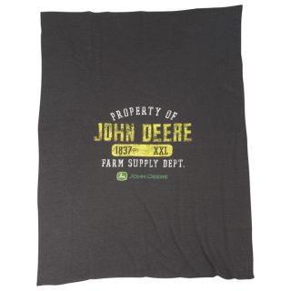 John Deere Fleece Blanket — Gray, Snuggle Up with Your Deere