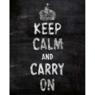 Keep Calm and Carry On Textual Art on Wrapped Canvas by PTM Images