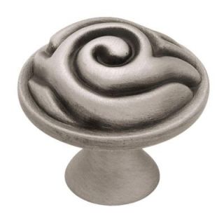 Liberty Circles & Scrolls 1 5/16 in. Brushed Satin Pewter Totem Cabinet Knob PBF304Y BSP C5