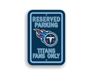Fremont Die 90243 Plastic Parking Sign   Reserved Parking   Tennessee Titans