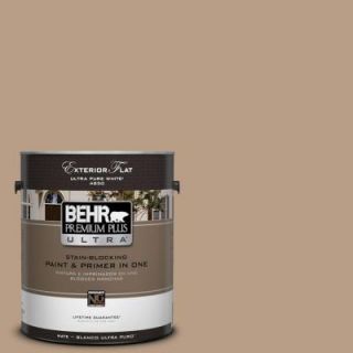 BEHR Premium Plus Ultra 1 gal. #ICC 52 Cup of Cocoa Flat Exterior Paint 485401