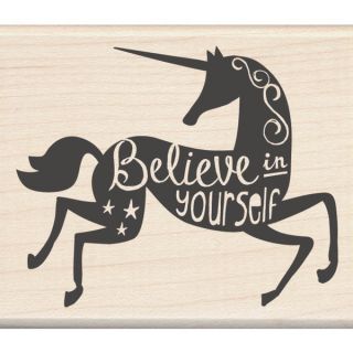 Inkadinkado Mounted Rubber Stamp 2.25X2.75 Believe In Yourself