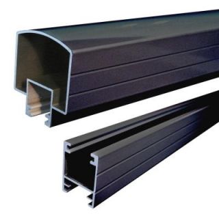 Peak Aluminum Railing 4 ft. Aluminum Hand and Base Rail in Black 50101