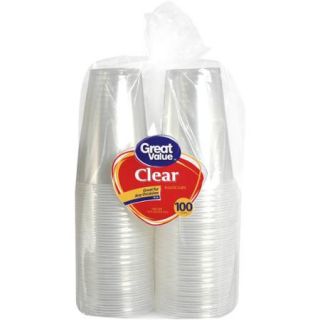 Great Value Clear Cups, 16 fl oz, 100 count