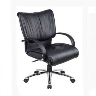 Boss Office Products Mid Back Executive Office Chair in Black   B9706C