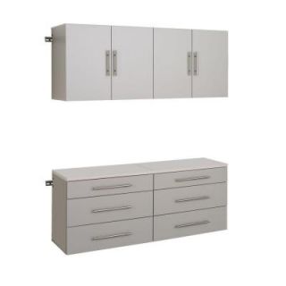 Prepac HangUps 72 in. Light Gray Wall Mounted Storage Cabinet Set F GRGW 0706 4M