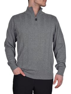 Cutter and Buck Cable zip neck sweater Charcoal