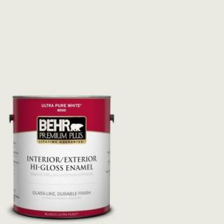 BEHR Premium Plus 1 gal. #W F 720 Silver Leaf Hi Gloss Enamel Interior/Exterior Paint 805001