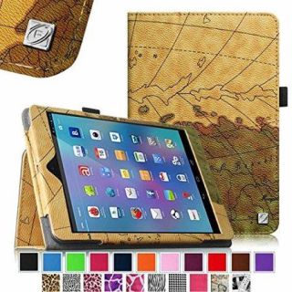 Fintie Premium PU Leather Case Cover with Stylus Holder For Nextbook 8(NX785QC8G) 7.85" Android Tablet, Map Brown