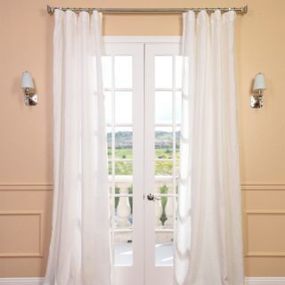 Half Price Drapes Signature Lace French Linen Pleated Single Curtain