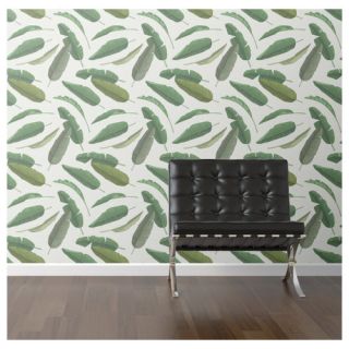 Walls Need Love Banana Leaf Removable 8 x 20 Botanical Wallpaper