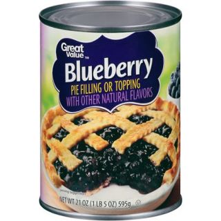 Great Value Blueberry Pie Filling or Topping, 21 oz