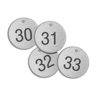 ACCUFORM SIGNS TDL153 Numbered Tags,1 1/2",Round,76 to100,PK25