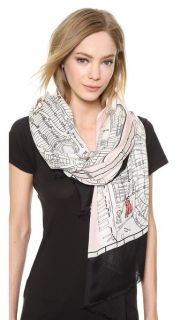 Kate Spade New York Detailed New York Map Scarf