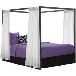 Modern Canopy Queen Metal Bed, Multiple Colors