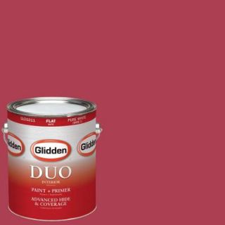 Glidden DUO 1 gal. #HDGR27 Cherries Jubilee Flat Latex Interior Paint with Primer HDGR27 01F