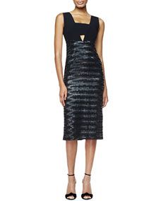 Burberry London Embroidered Evening Dress, Black