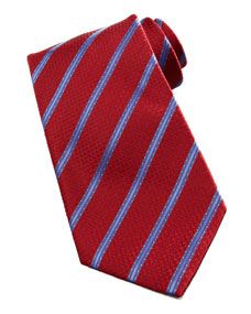 Stefano Ricci Dot Stripe Silk Tie, Red/Blue